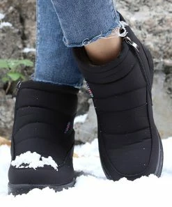 Best Sale 😉 RXFSP Black Quilted Ankle Boot - 👩 Women 😍 -RXFSP-shop zu110410836 alt 1 tm1668003439