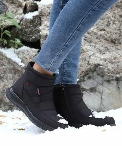 Best Sale 😉 RXFSP Black Quilted Ankle Boot - 👩 Women 😍 -RXFSP-shop zu110410836 alt 2 tm1668003439