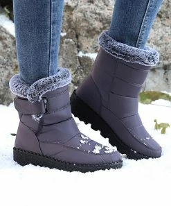 Best reviews of ๐ RXFSP Gray Quilted Faux Fur-Lined Snow Boot - ๐ฉ Women ๐ฅ
