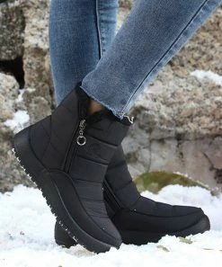 Discount ✨ RXFSP Black Quilted Side-Zip Ankle Boot - 👩 Women 💯 -RXFSP-shop zu110417625 alt 2 tm1668003439