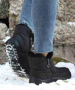 Discount ✨ RXFSP Black Quilted Side-Zip Ankle Boot - 👩 Women 💯 -RXFSP-shop zu110417625 alt 4 tm1668003439