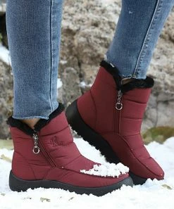 Cheapest โจ RXFSP Wine Red & Black Quilted Faux Fur-Lined Snow Boot - ๐ฉ Women โ