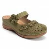 New ⌛ RXFSP Green Floral-Accent Cutout 🩴 Sandal - 👩 Women 🎉 -RXFSP-shop zu80566455 main tm1565715877