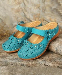 Coupon 🥰 RXFSP Royal Blue Floral-Accent Cutout 🩴 Sandal - 👩 Women 🔔 -RXFSP-shop zu80566570 alt 2 tm1565715877