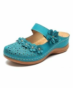 Coupon 🥰 RXFSP Royal Blue Floral-Accent Cutout 🩴 Sandal - 👩 Women 🔔 -RXFSP-shop zu80566570 alt 4 tm1565715877