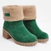 New ⌛ RXFSP Green Faux Fur Snow Boot - 👩 Women 😍
