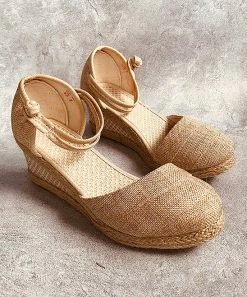 Budget ⌛ RXFSP Beige Ankle-Strap Closed-Toe 🩴 Sandal - 👩 Women 🔔 -RXFSP-shop zu89083077 alt 2 tm1600802174