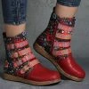 Deals 🔔 RXFSP Red & Blue Mixed Floral Quad-Buckle Boot - 👩 Women 👏 -RXFSP-shop zu92273807 main tm1610568729