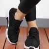 Deals 🤩 RXFSP Black Lace-Up Mesh-Knit 👟 Sneaker - 👩 Women 😍 -RXFSP-shop zu97488812 main tm1625754819