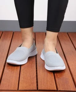 Buy 💯 RXFSP Gray Contrast-Sole Mesh-Knit 👟 Sneaker - 👩 Women 👍 -RXFSP-shop zu97493933 alt 3 tm1625754819