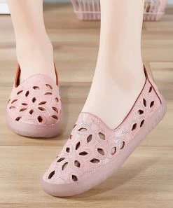Best Sale ⌛ RXFSP Pink Floral-Eyelet Loafer - 👩 Women 🌟 -RXFSP-shop zu97746590 alt 2 tm1626383435