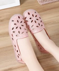 Best Sale ⌛ RXFSP Pink Floral-Eyelet Loafer - 👩 Women 🌟 -RXFSP-shop zu97746590 alt 4 tm1626383435