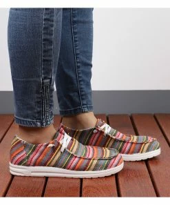 Best deal 🥰 RXFSP Pink & Green Multicolor Geo Canvas 👟 Sneaker - 👩 Women 🛒 -RXFSP-shop zu98101928 alt 3 tm1627656652