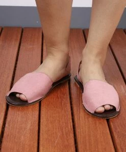 Outlet 🌟 RXFSP Pink Heel-Strap Roman Suede 🩴 Sandal - 👩 Women 🔔 -RXFSP-shop zu98110256 alt 2 tm1627487919