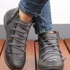 Deals ⌛ RXFSP Gray Elastic-Strap Ankle Boot - 👩 Women 🛒