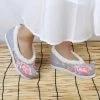 Hot Sale 😀 RXFSP Gray Floral Embroidered Beaded Faux Fur-Trim Sweep-Toe Wedge - 👩 Women ⌛